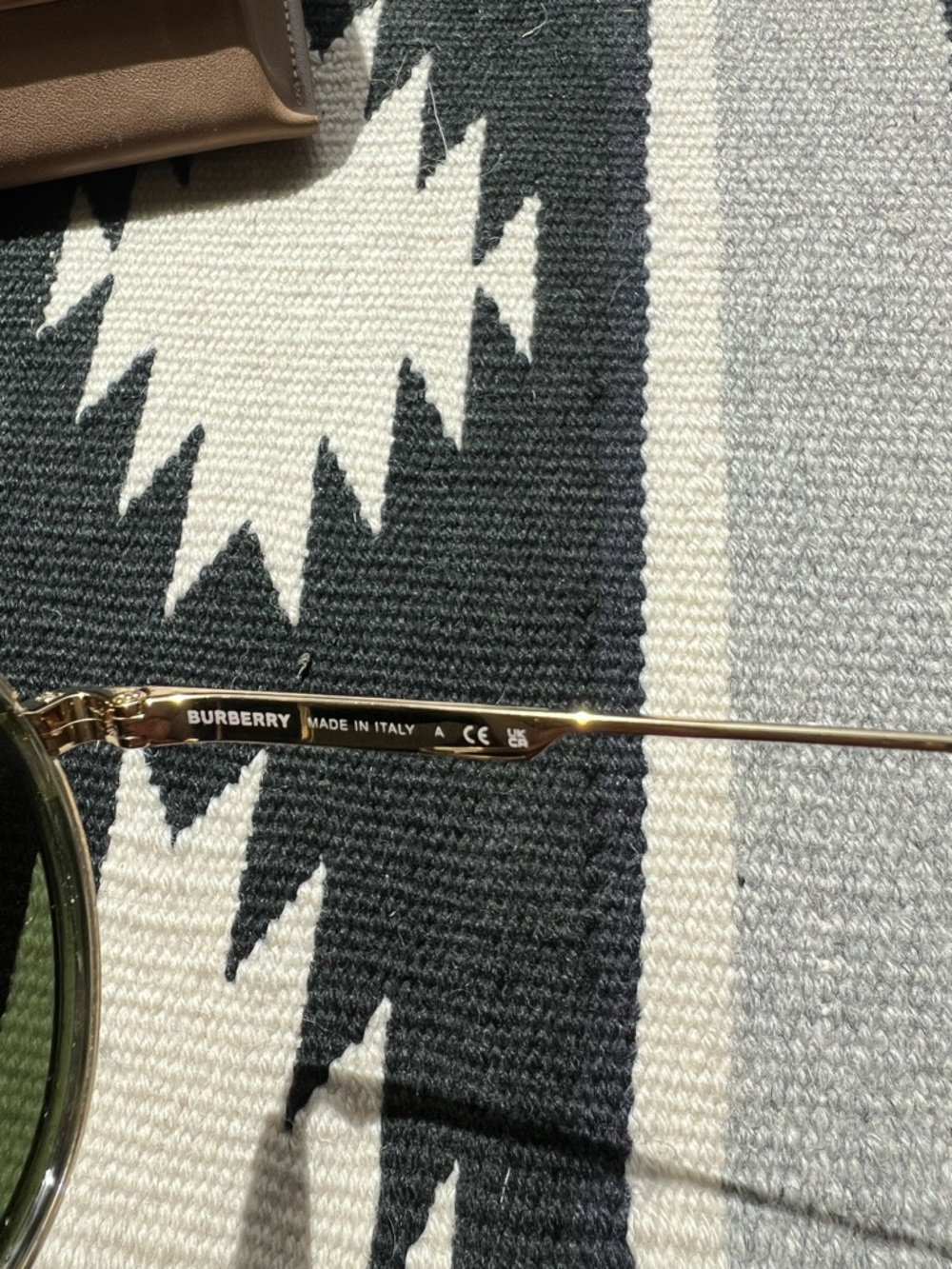 Burberry B 3125 Gold Aviator Style Sunglasses - Picture 11 of 15